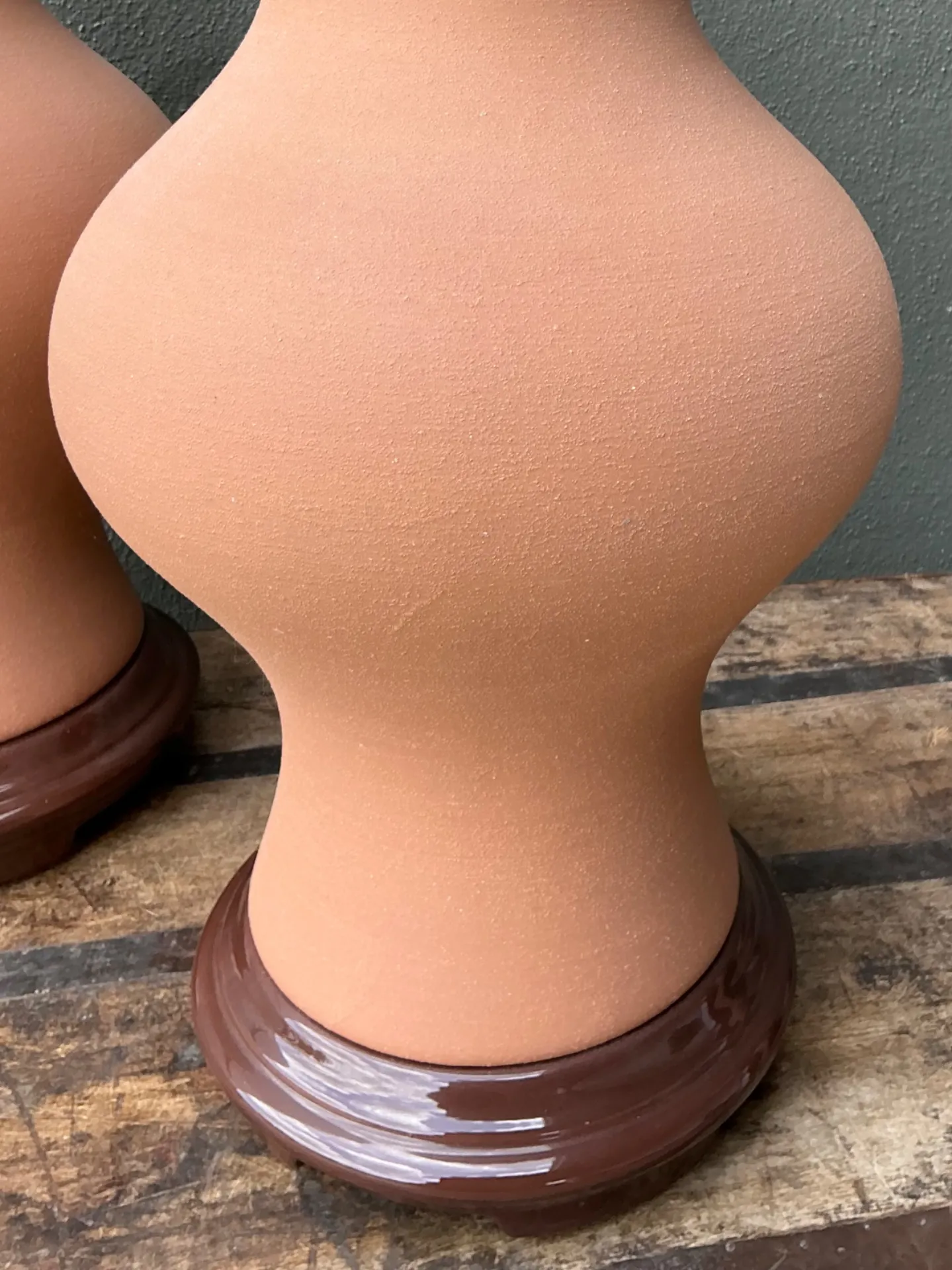 Vintage Terracotta Table Lamps - Pair — additional photo 3