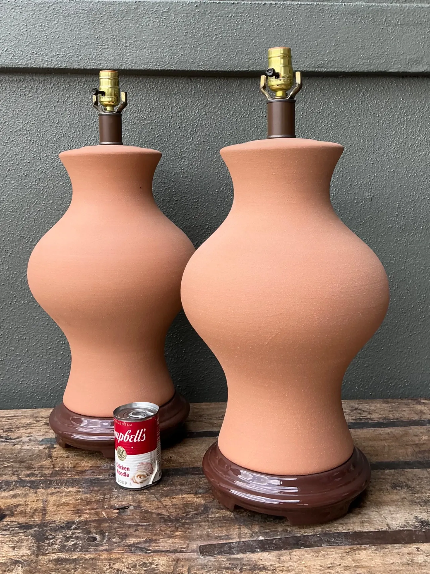 Vintage Terracotta Table Lamps - Pair — additional photo 4