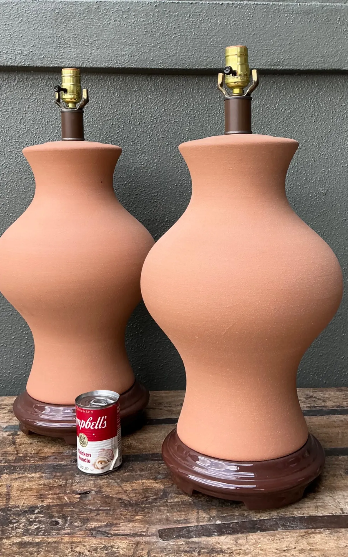 Vintage Terracotta Table Lamps - Pair — additional photo 4