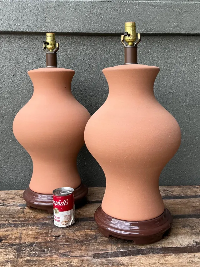 Vintage Terracotta Table Lamps - Pair — additional photo 4
