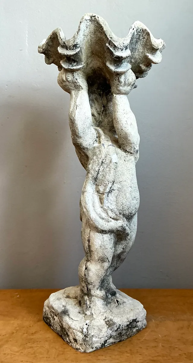 Vintage Fiberglass Cherub Sculpture — additional photo 2
