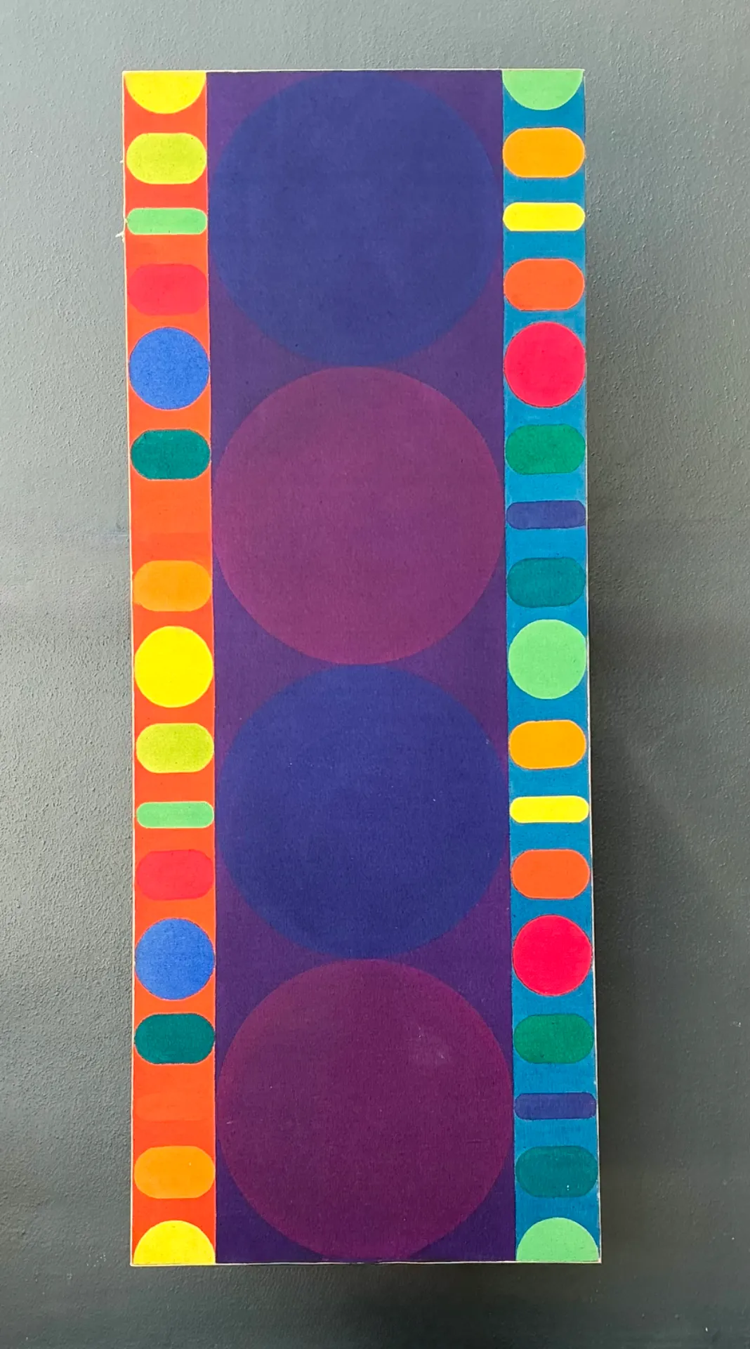 Vintage Geometric Abstract Painting On Canvas — additional photo 8