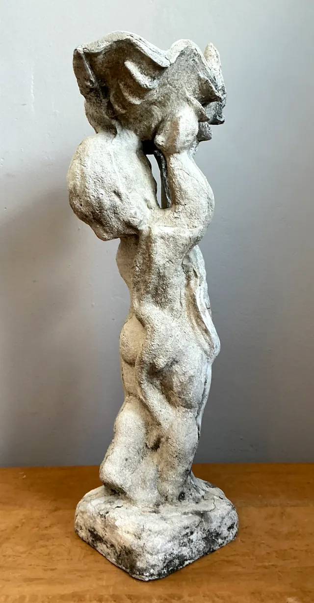 Vintage Fiberglass Cherub Sculpture — additional photo 4