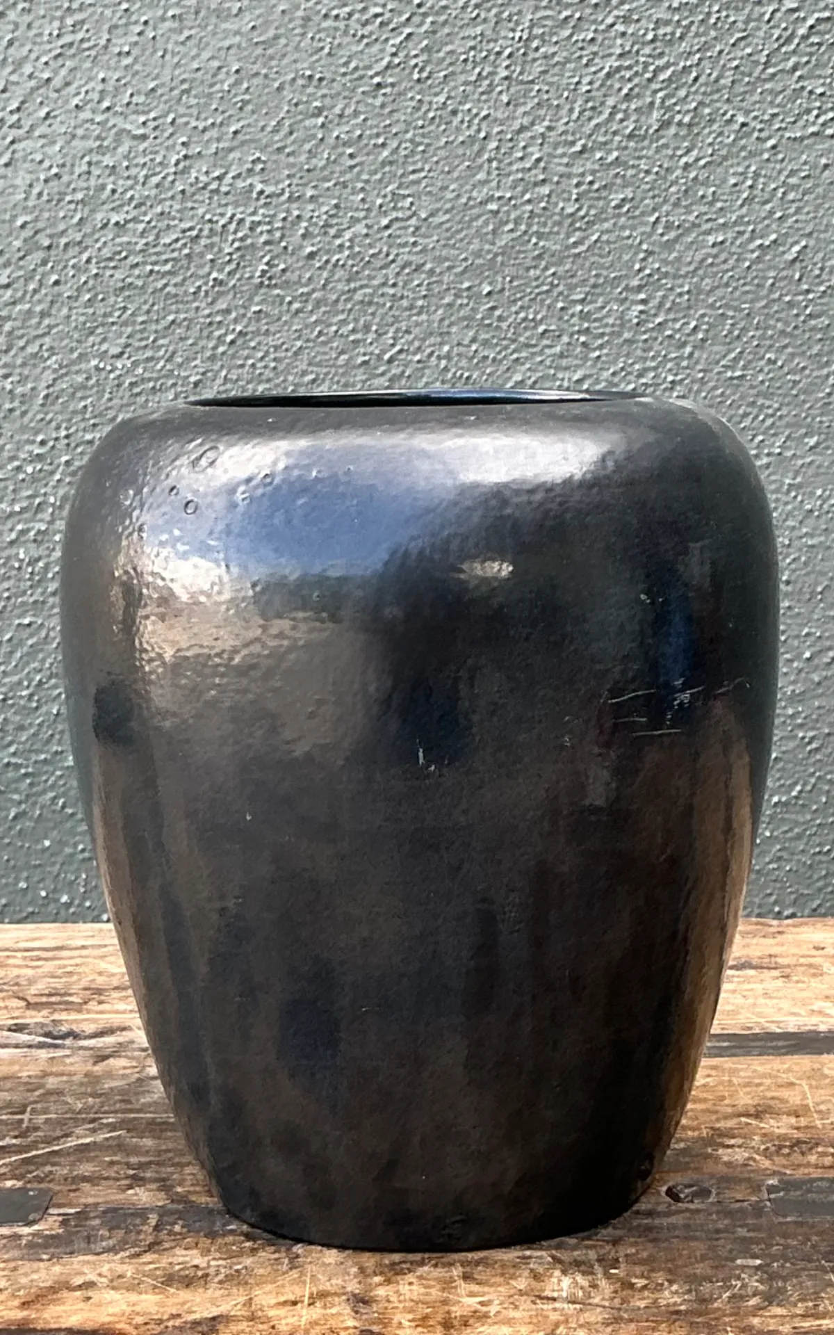 Vintage Glazed Ceramic Pottery Vase — additional photo 5