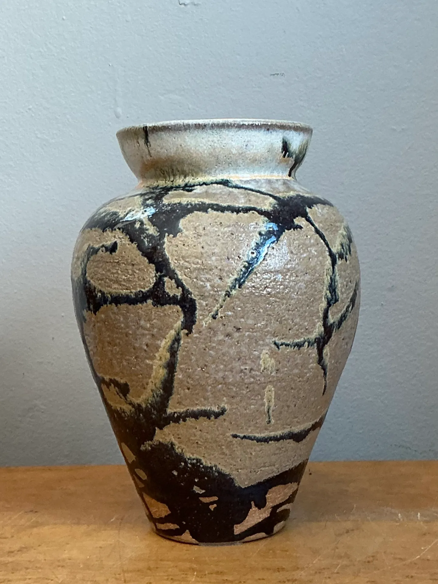 Vintage Abstract Glazed Ceramic Vase — additional photo 5