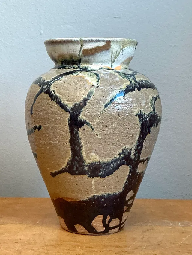 Vintage Abstract Glazed Ceramic Vase — additional photo 8