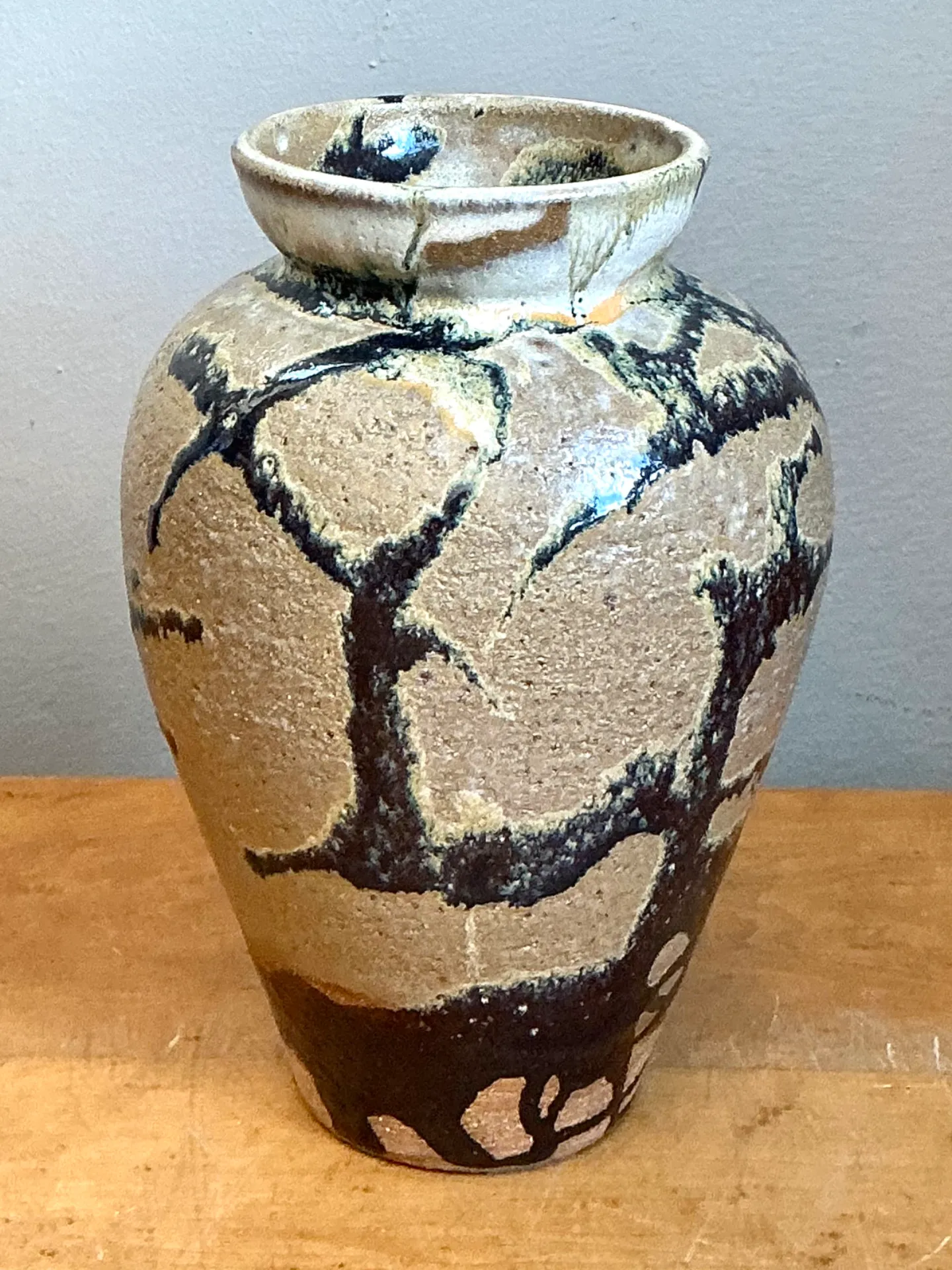 Vintage Abstract Glazed Ceramic Vase — additional photo 4