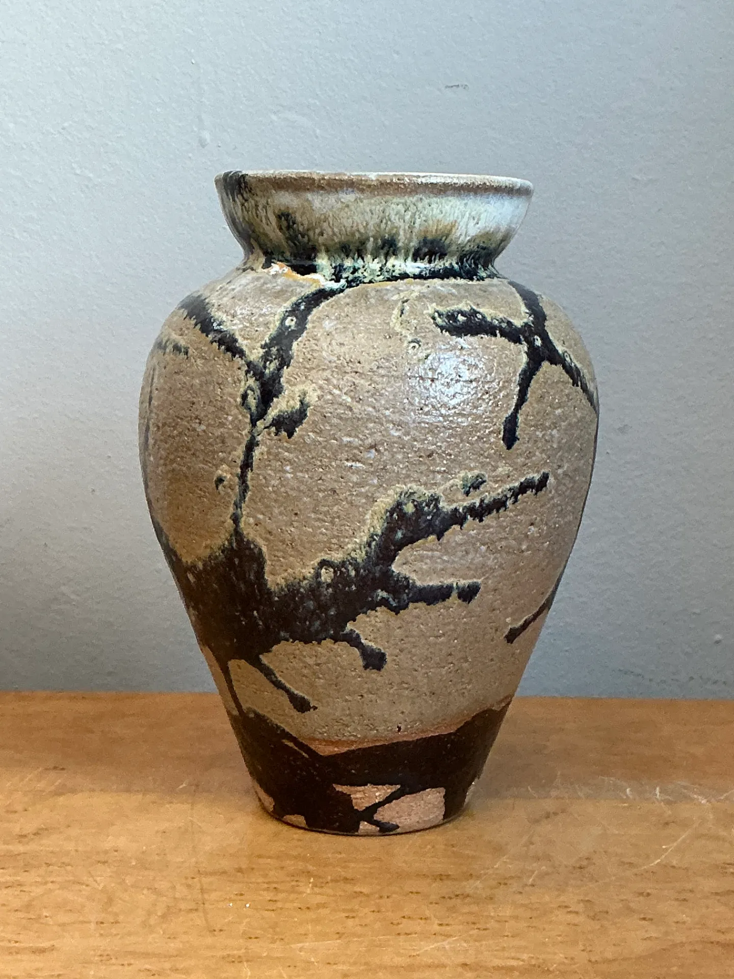 Vintage Abstract Glazed Ceramic Vase — additional photo 1