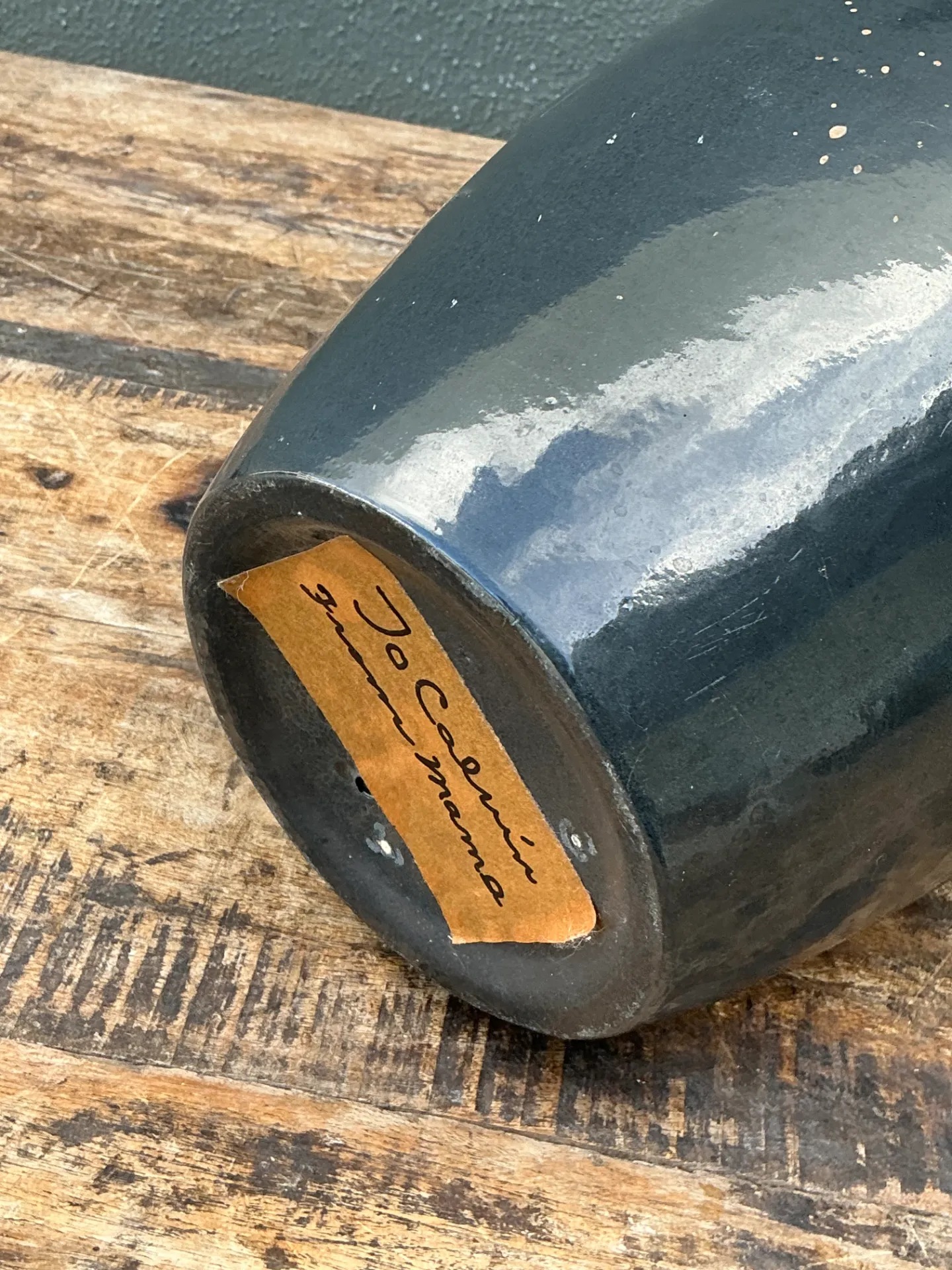 Vintage Glazed Ceramic Pottery Vase — additional photo 4