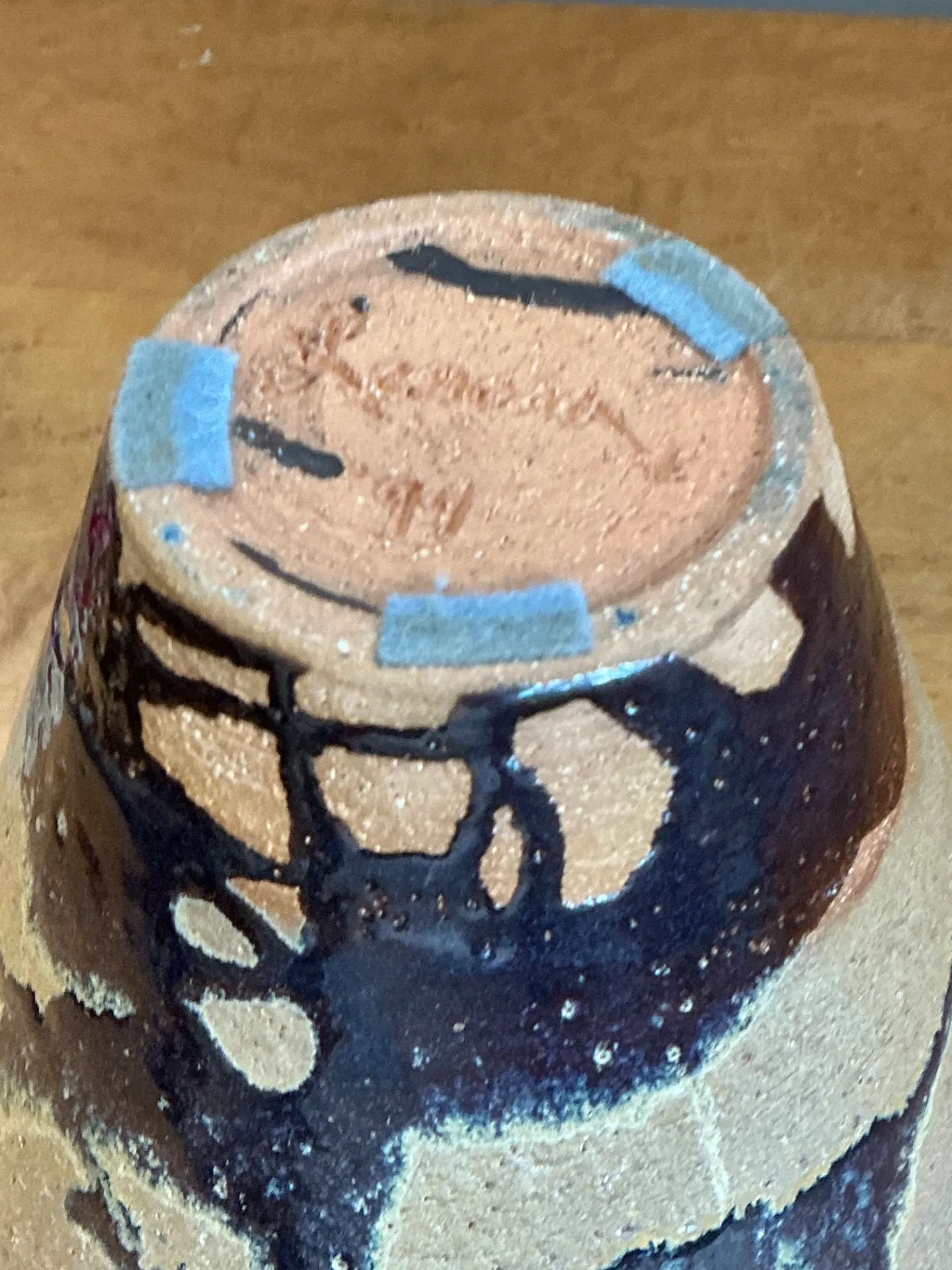 Vintage Abstract Glazed Ceramic Vase — additional photo 6