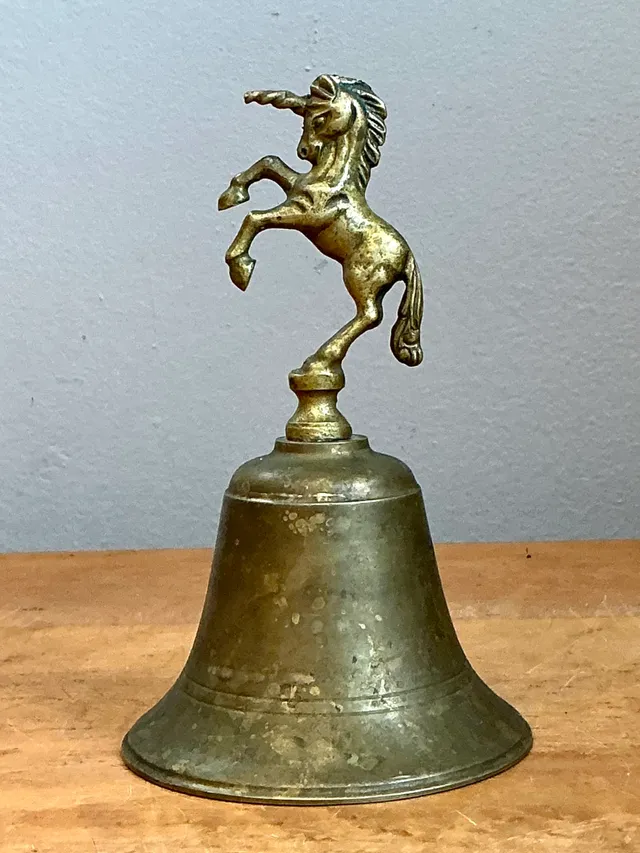 Vintage Brass Unicorn Bell — additional photo 1