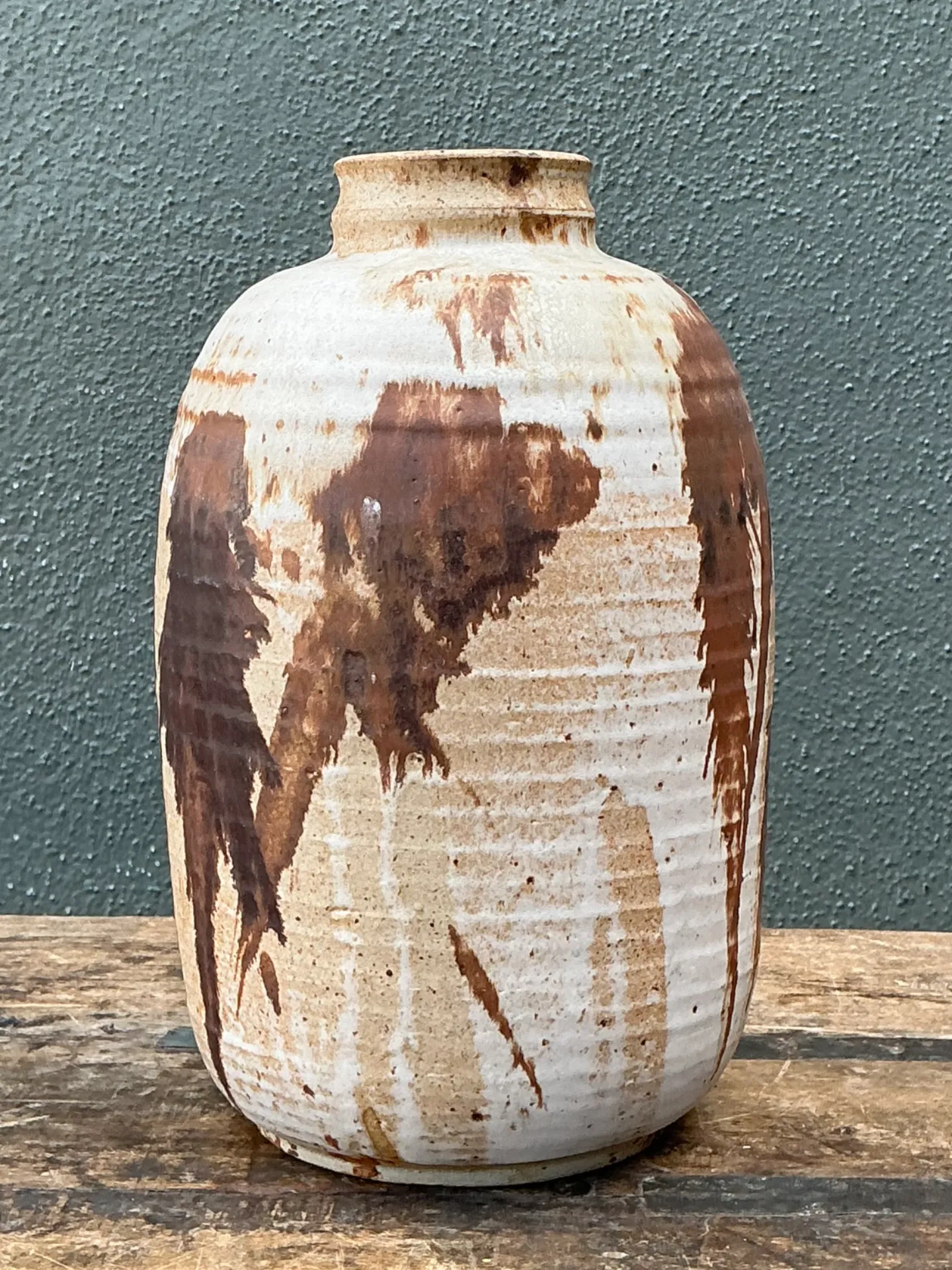Vintage Abstract Stoneware Vase — additional photo 6
