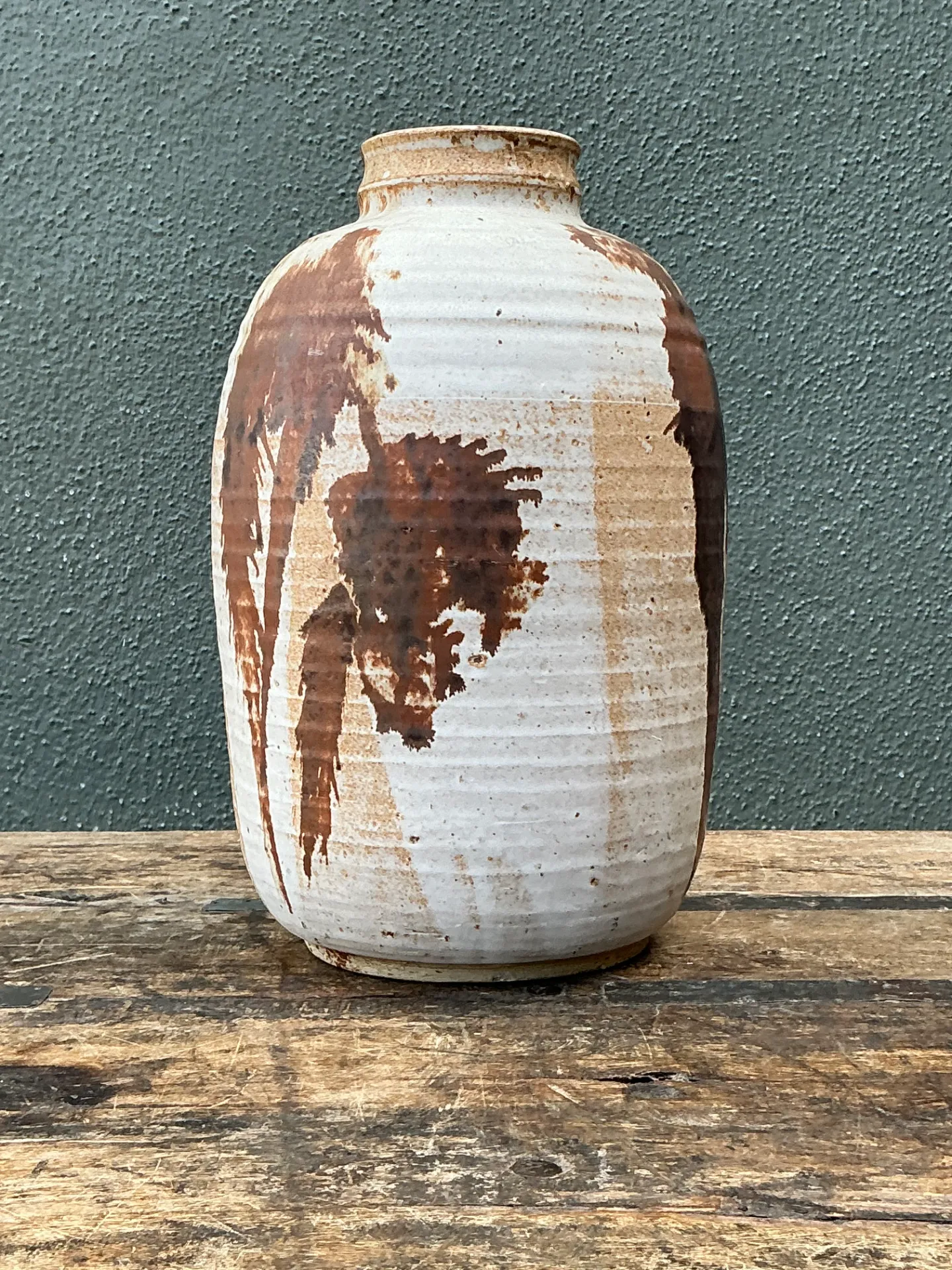 Vintage Abstract Stoneware Vase — additional photo 4