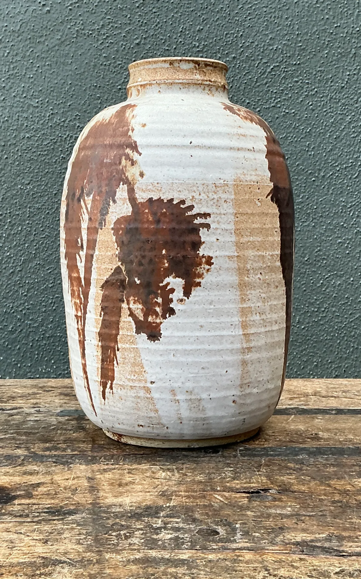 Vintage Abstract Stoneware Vase — additional photo 4