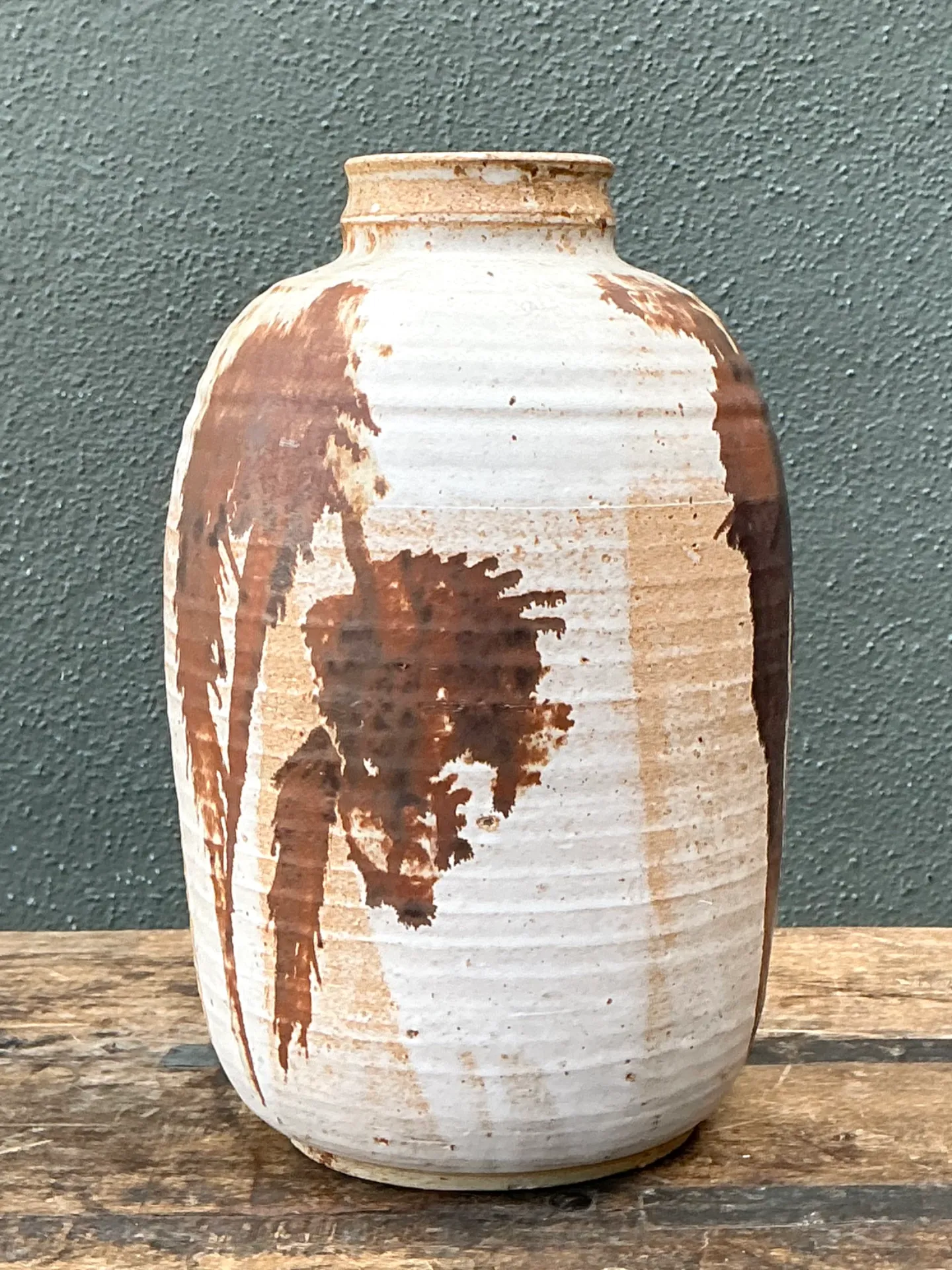 Vintage Abstract Stoneware Vase — additional photo 7