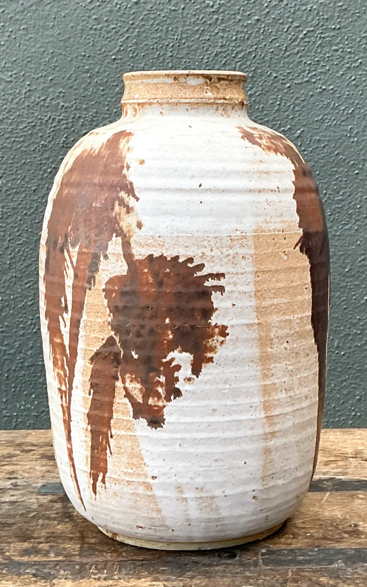 Vintage Abstract Stoneware Vase — additional photo 7