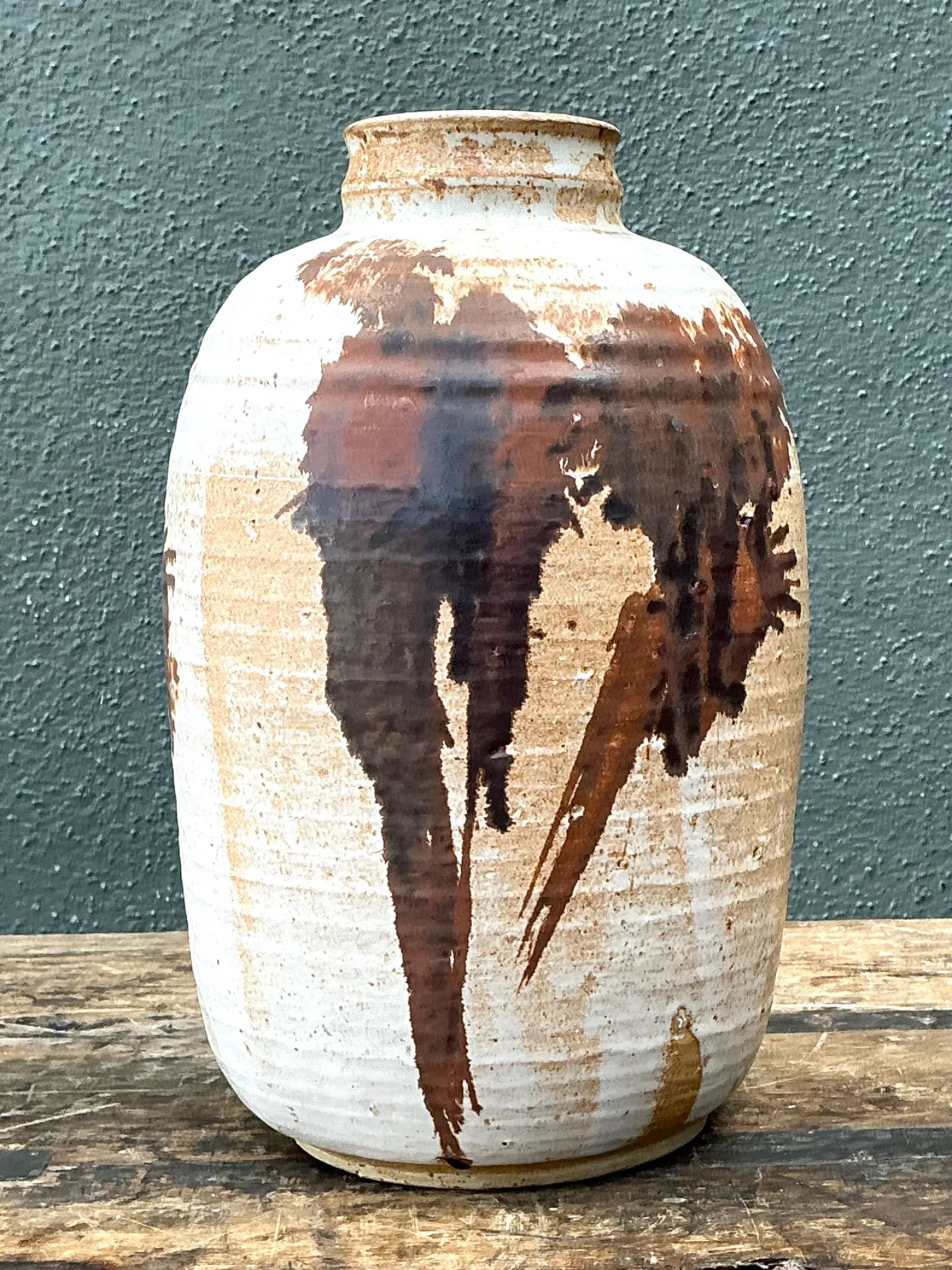 Vintage Abstract Stoneware Vase — additional photo 5
