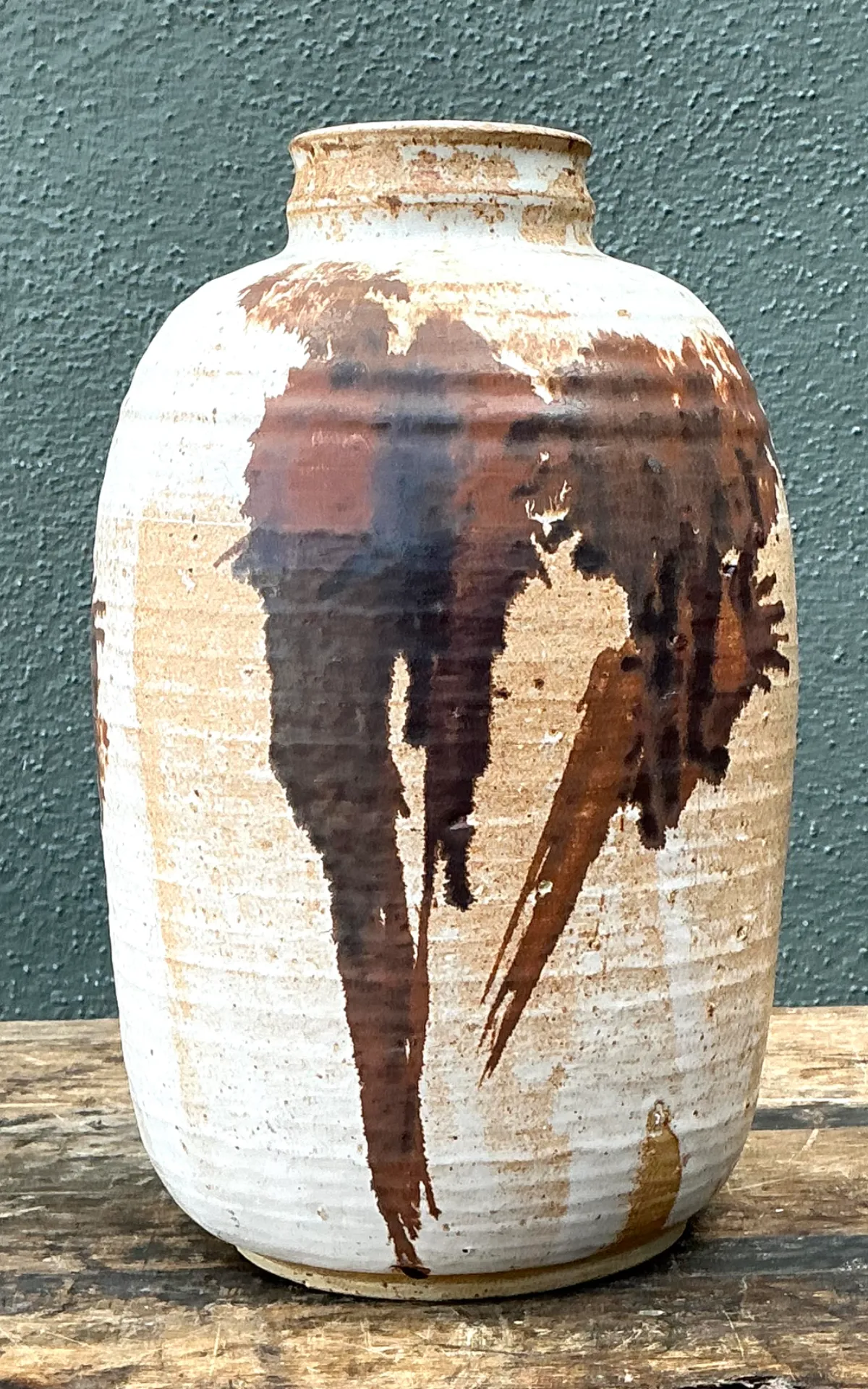 Vintage Abstract Stoneware Vase — additional photo 5