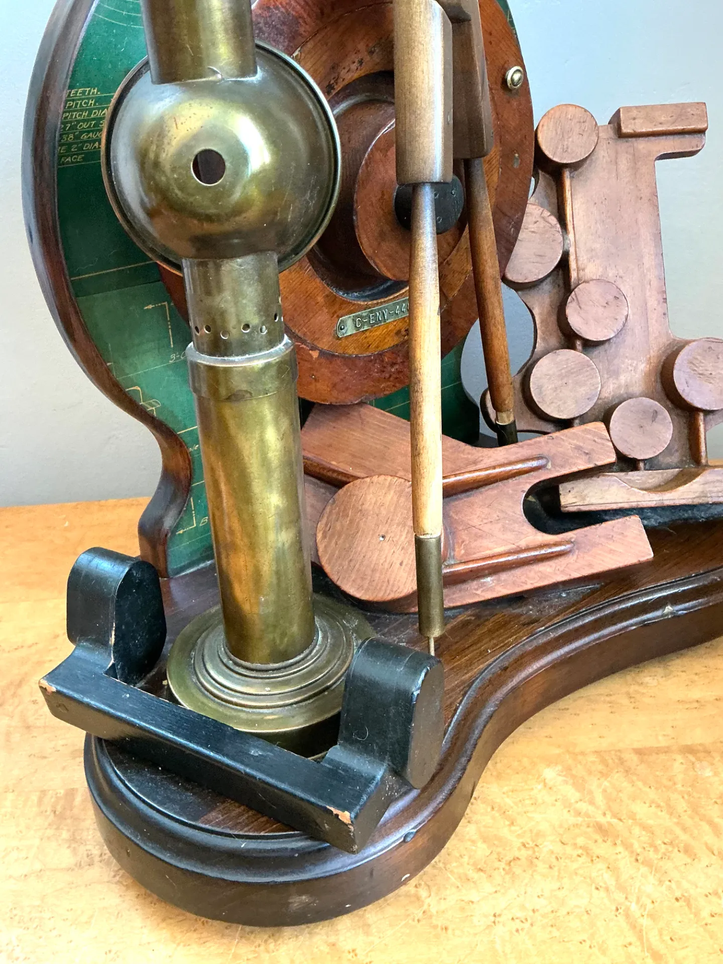 Vintage Wood and Metal Maritime Assemblage Lamp — additional photo 5