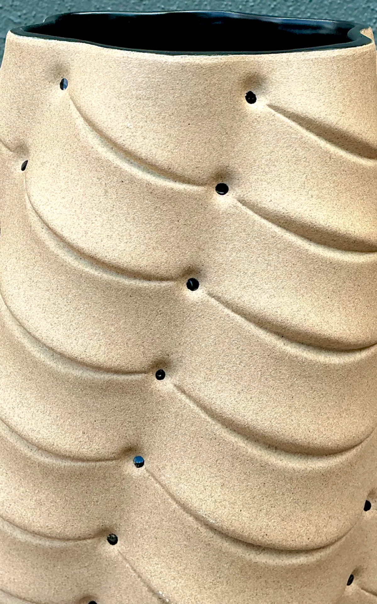 Vintage Sculptural Ceramic Vase With Crystal Points — additional photo 5