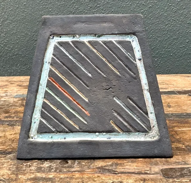 Vintage Geometric Patterned Ceramic Tile — additional photo 2