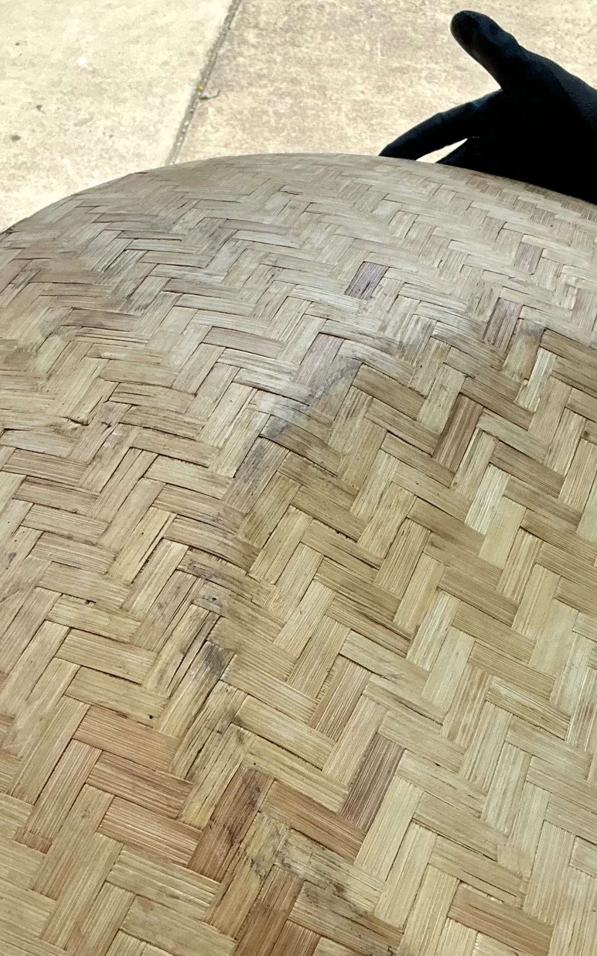 Vintage Geometric Wood Inlay Tray — additional photo 2