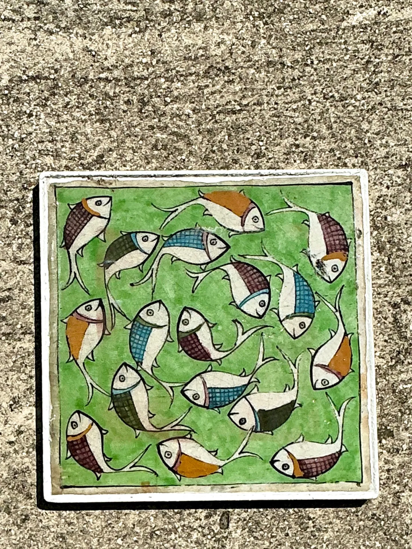 Vintage Hand Painted Fish Tile — additional photo 2