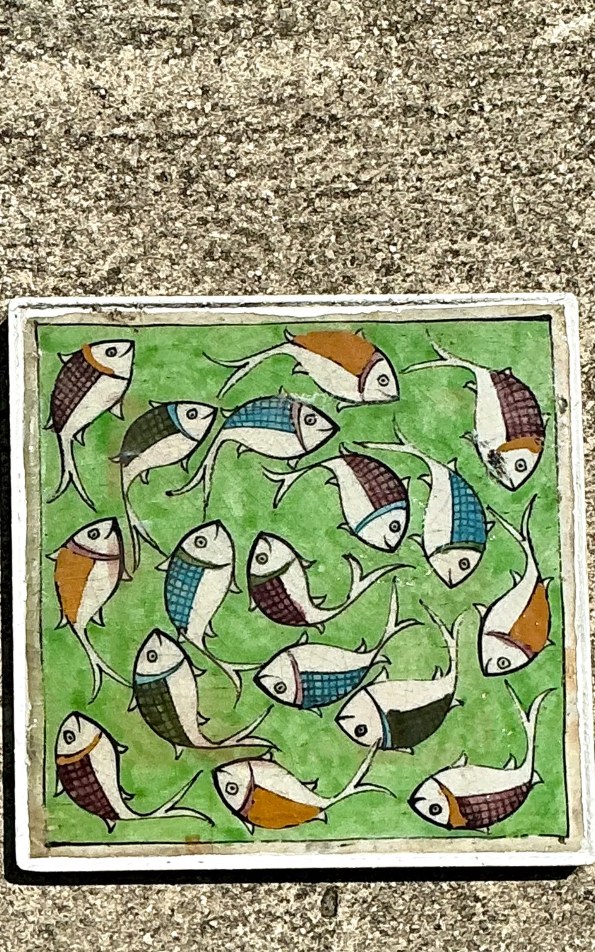 Vintage Hand Painted Fish Tile — additional photo 2