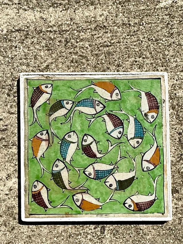 Vintage Hand Painted Fish Tile — additional photo 5