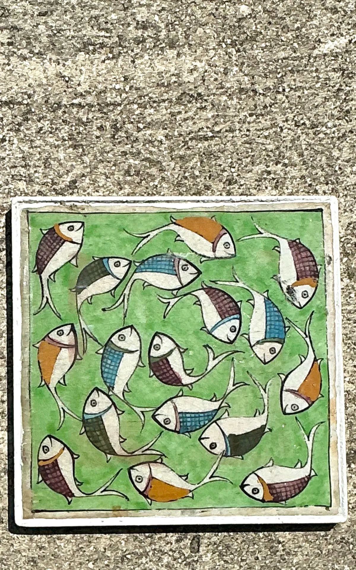 Vintage Hand Painted Fish Tile — additional photo 6