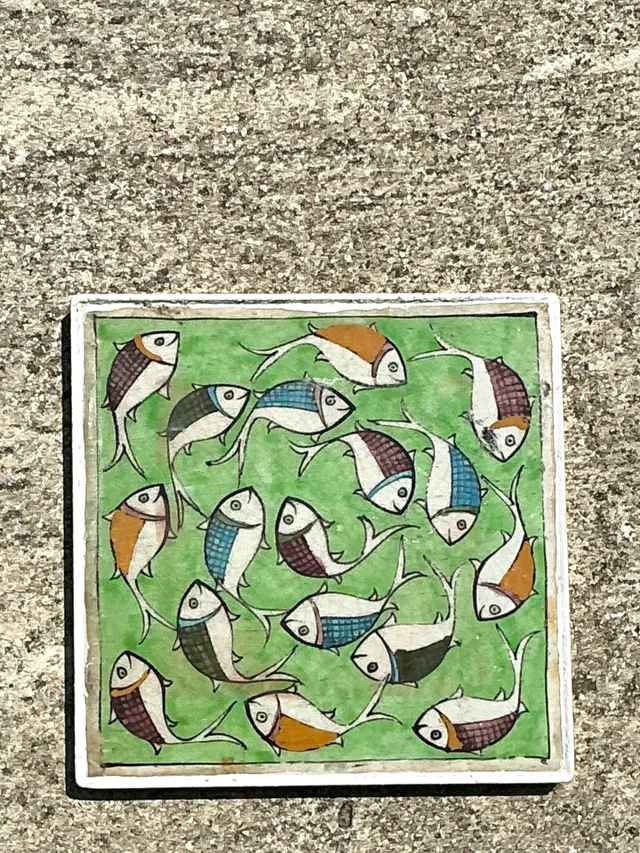 Vintage Hand Painted Fish Tile — additional photo 6