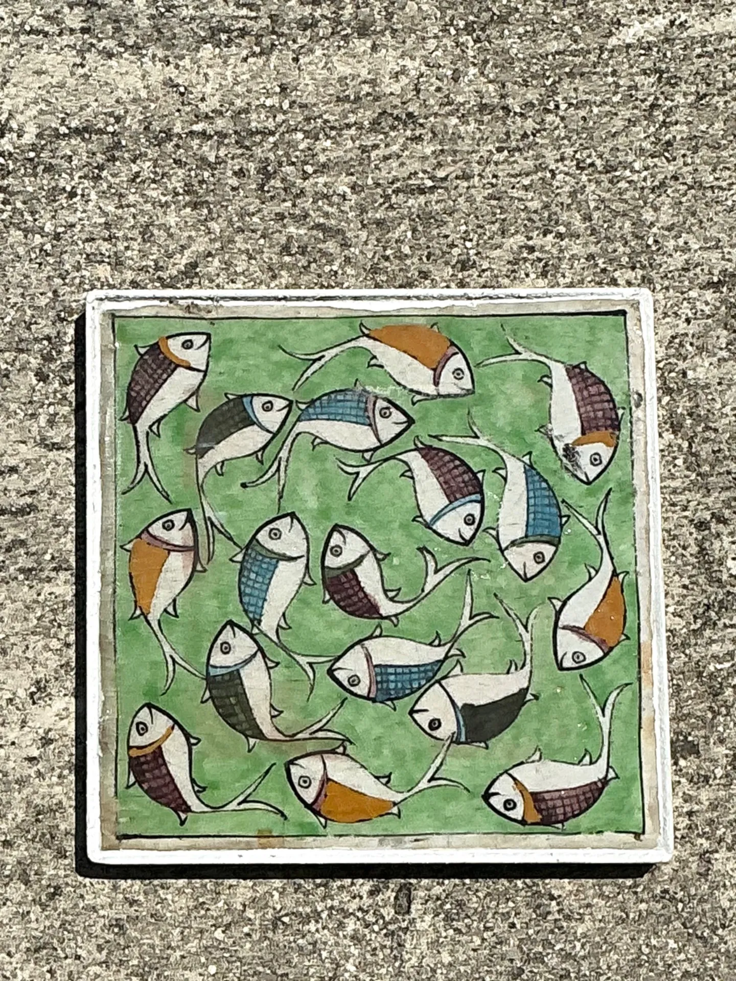 Vintage Hand Painted Fish Tile — additional photo 4