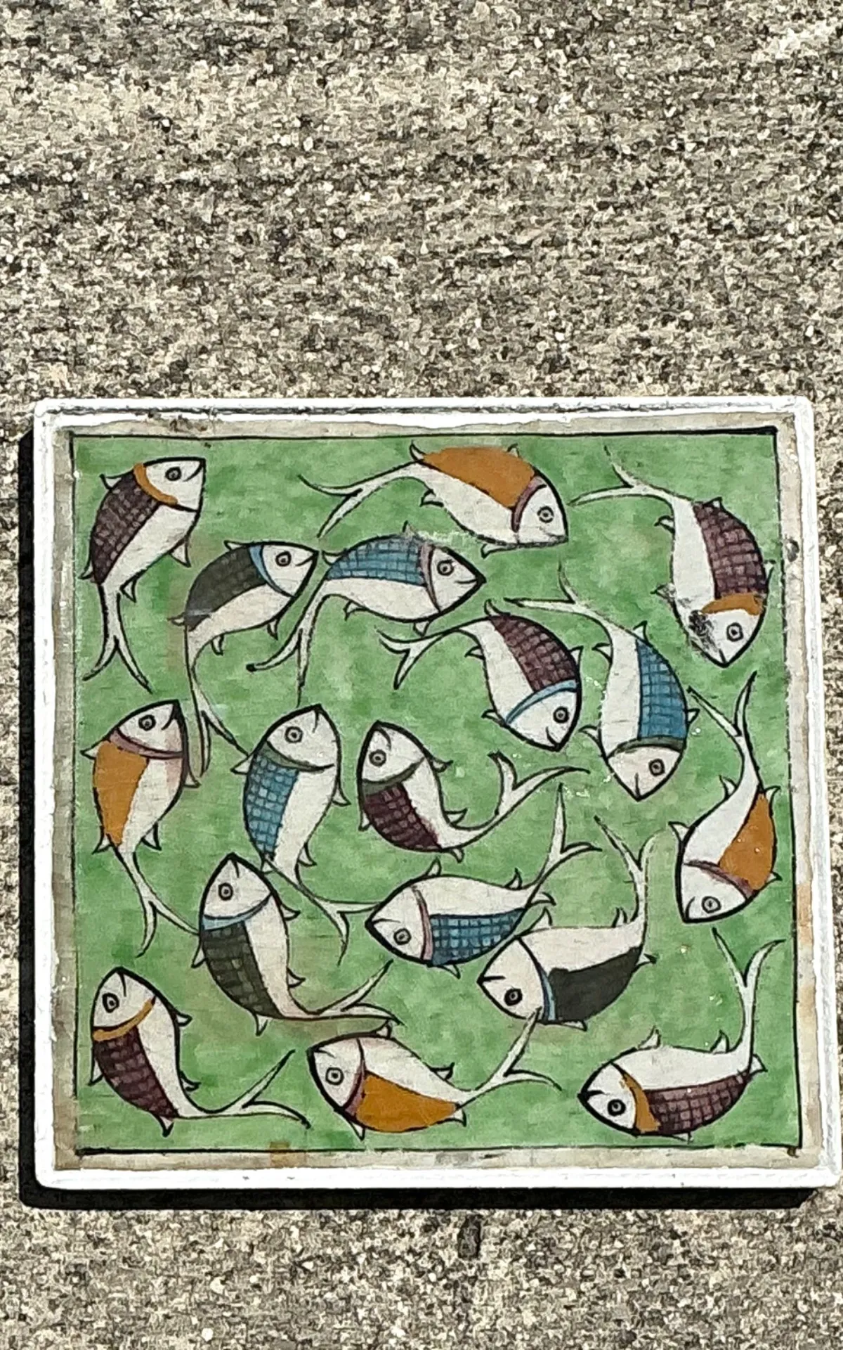 Vintage Hand Painted Fish Tile — additional photo 4