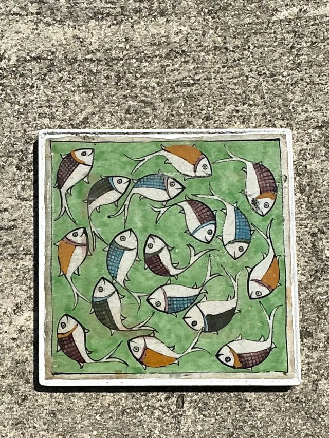 Vintage Hand Painted Fish Tile — additional photo 4