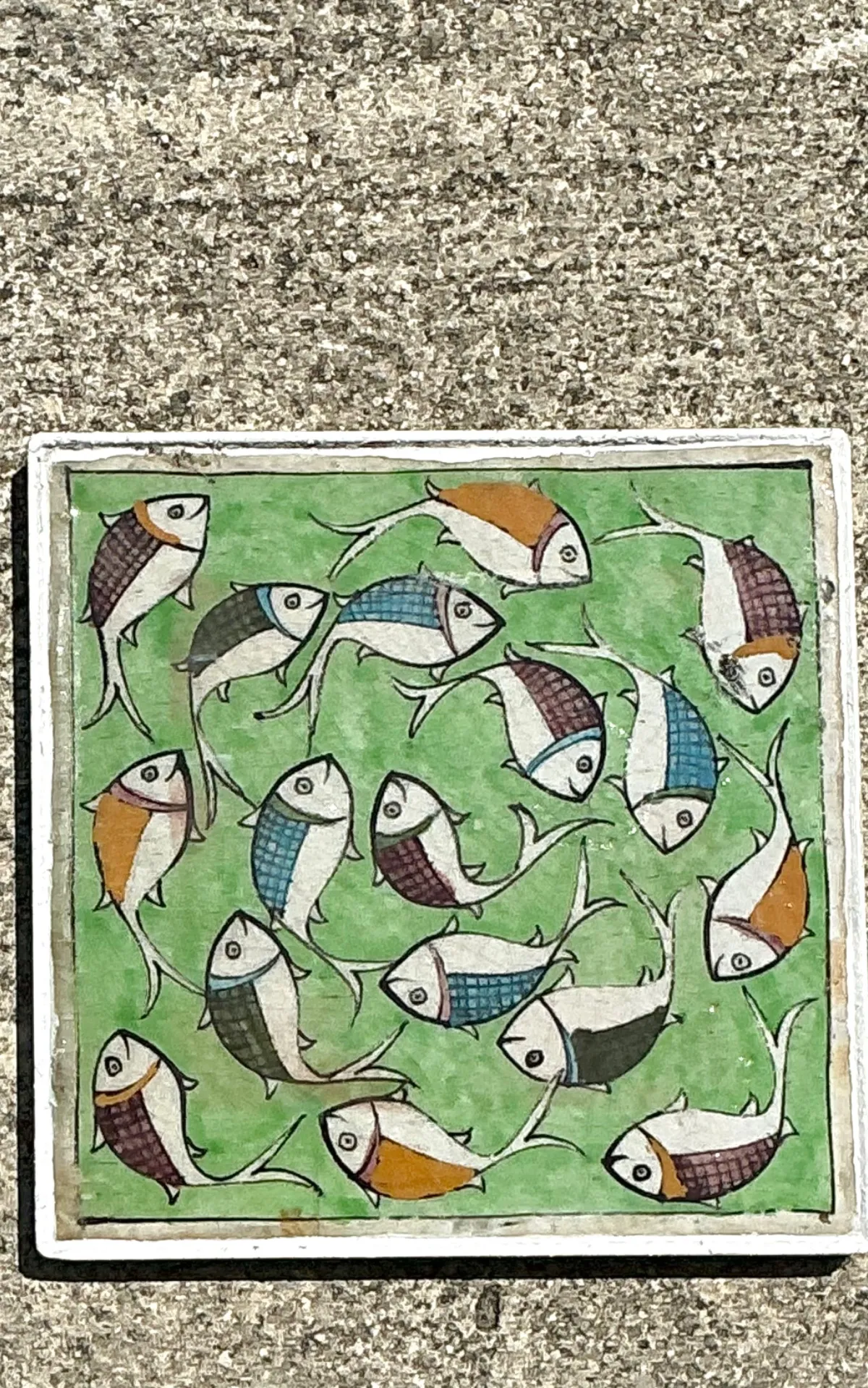 Vintage Hand Painted Fish Tile — additional photo 3