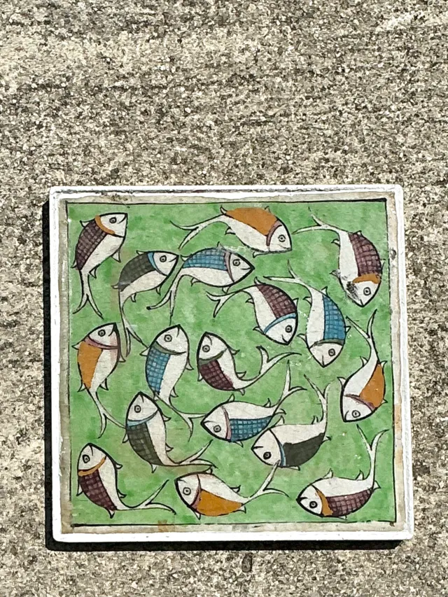 Vintage Hand Painted Fish Tile — additional photo 3