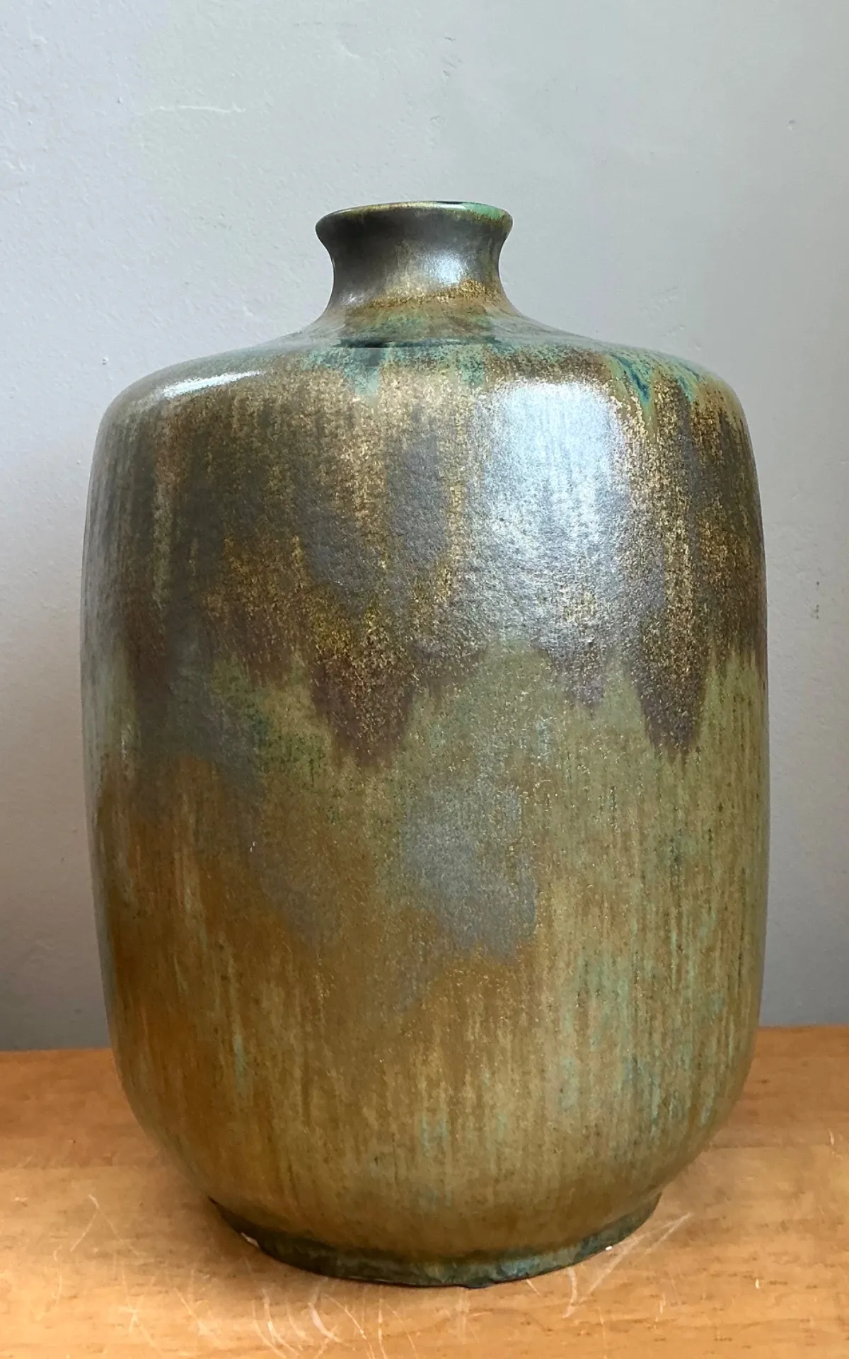 Vintage Handcrafted Studio Pottery Vase - Close-up view