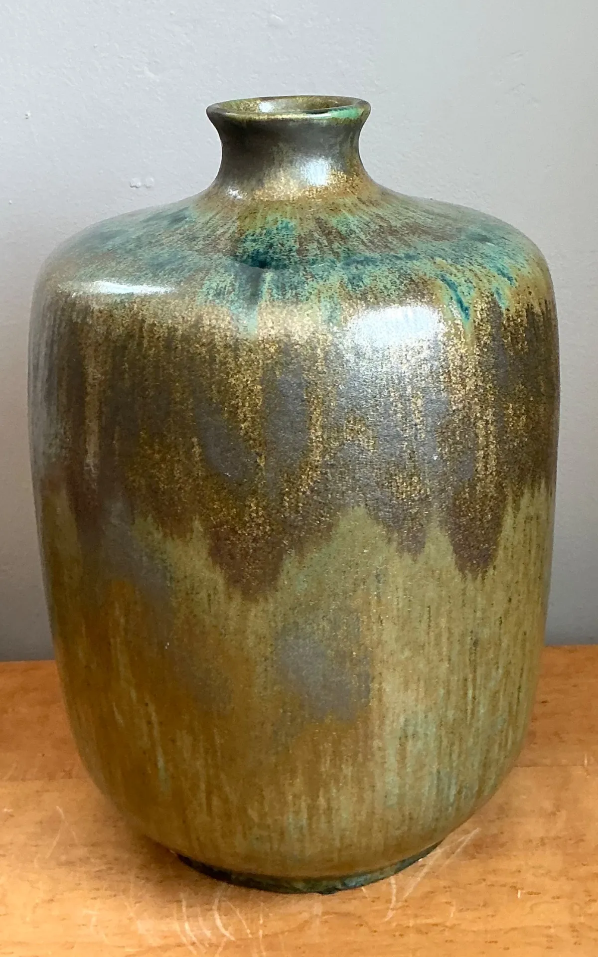 Vintage Handcrafted Studio Pottery Vase - Interior view