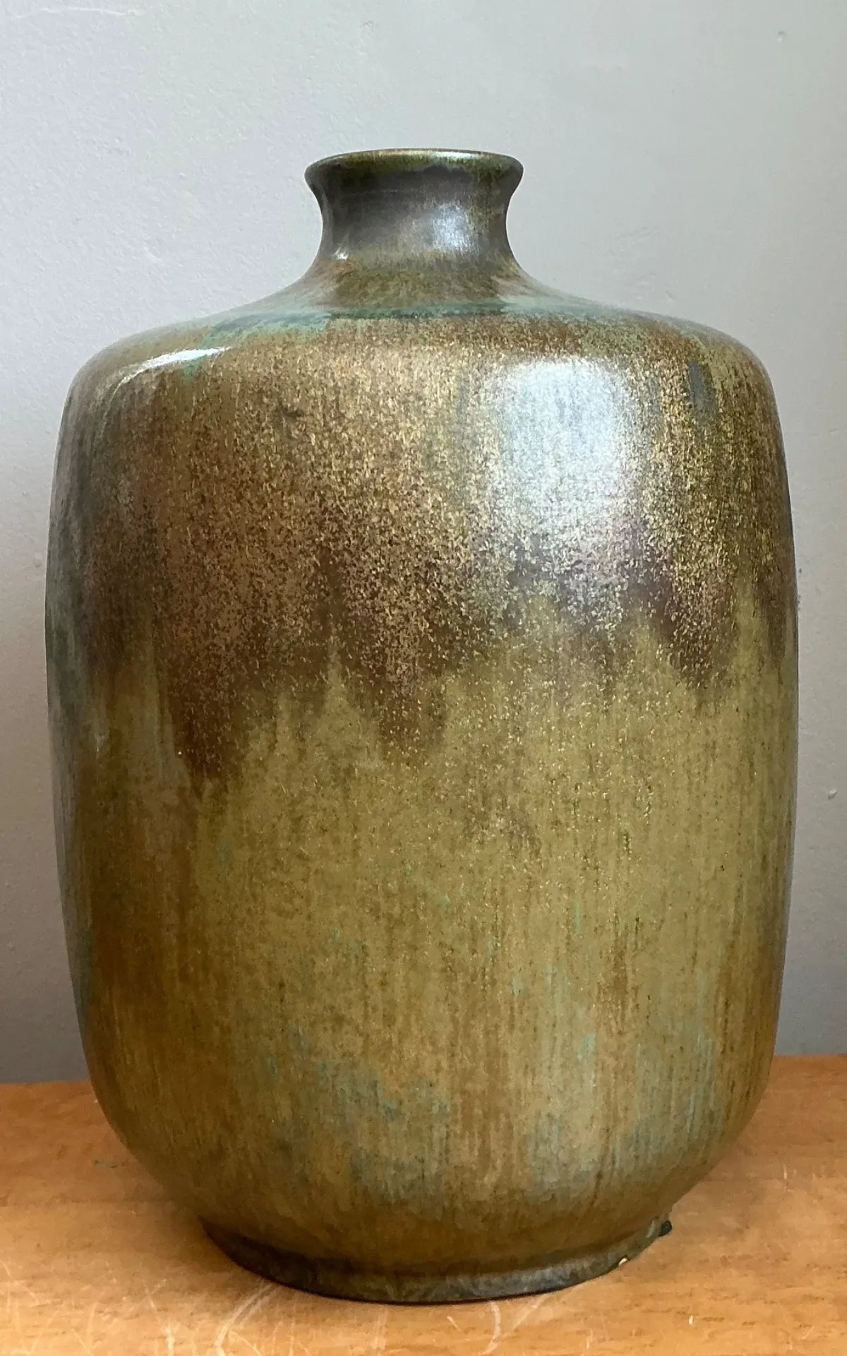Vintage Handcrafted Studio Pottery Vase - Back view