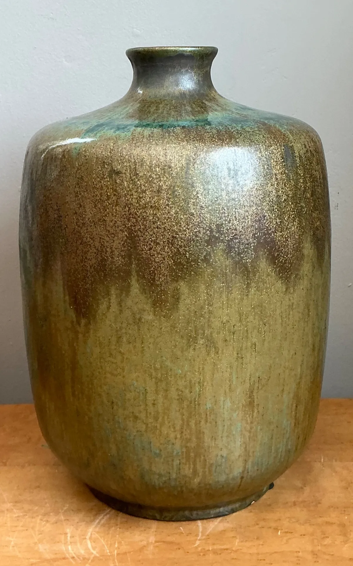 Vintage Handcrafted Studio Pottery Vase - Top view