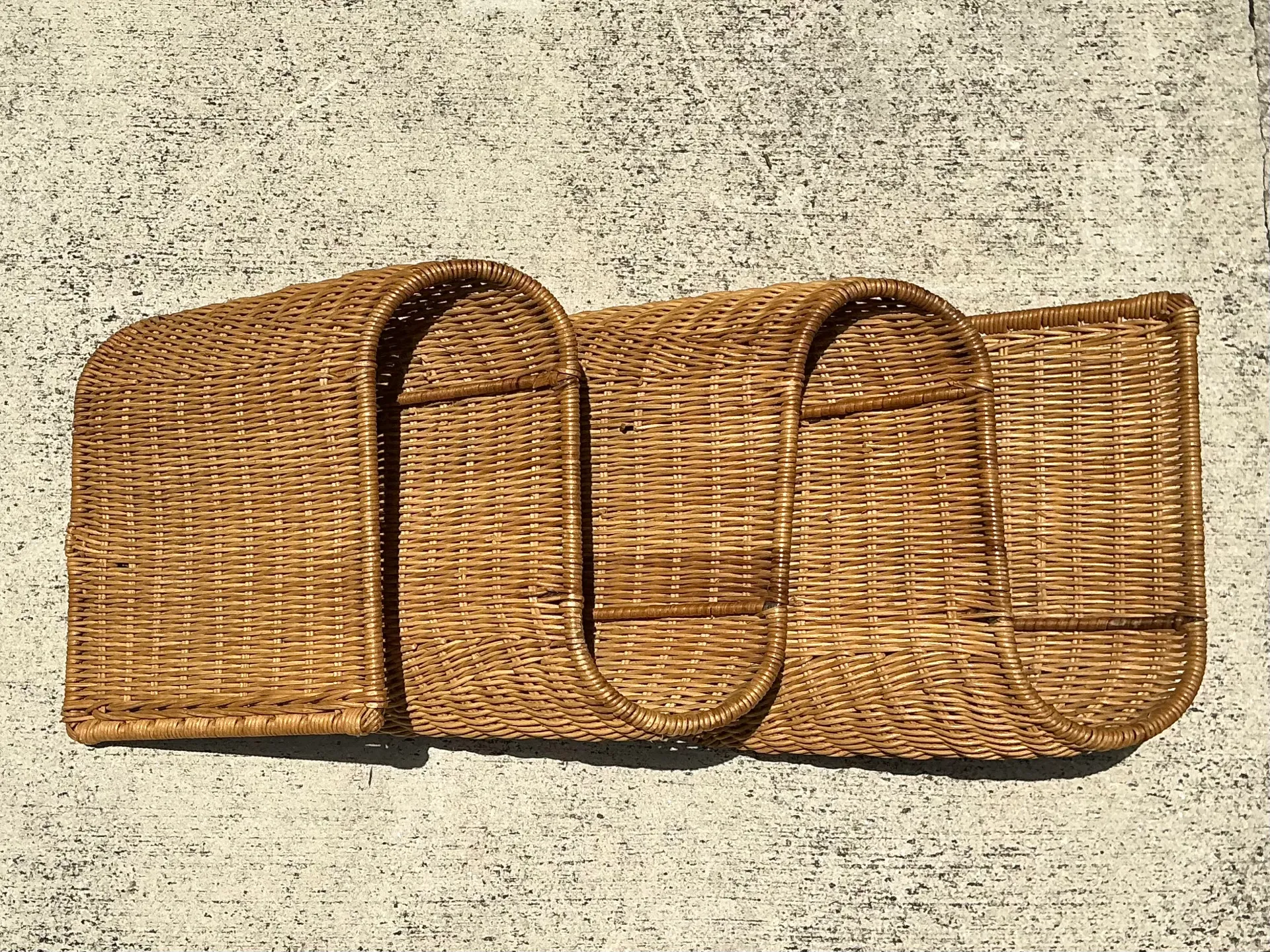 Vintage Woven Rattan Wall Sculpture — additional photo 3