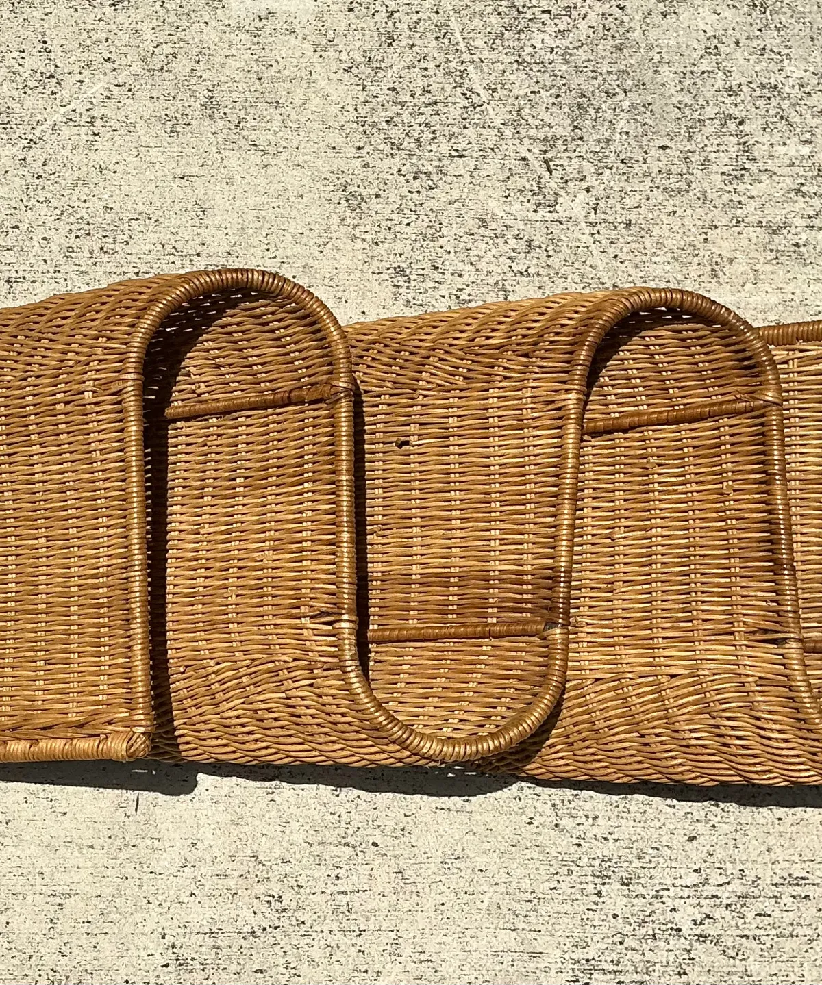 Vintage Woven Rattan Wall Sculpture — additional photo 3