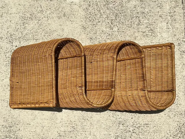 Vintage Woven Rattan Wall Sculpture — additional photo 3