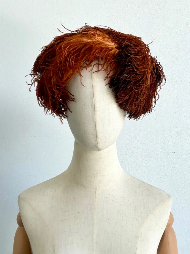Vintage 1950s Ostrich Feather Hat — additional photo 5