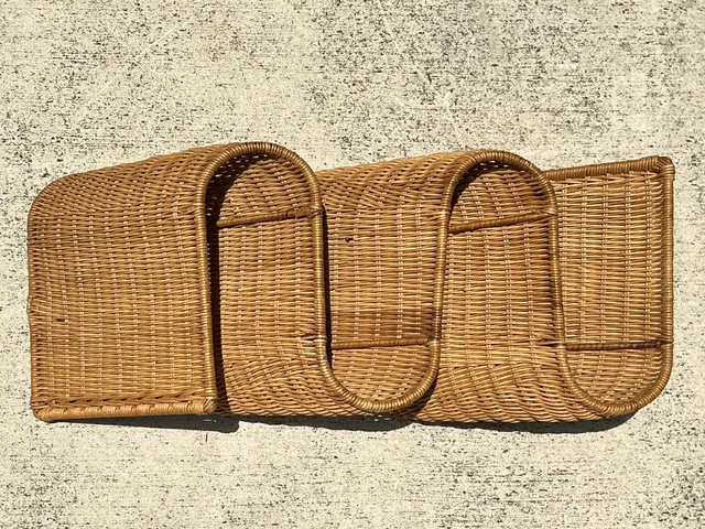 Vintage Woven Rattan Wall Sculpture — additional photo 5