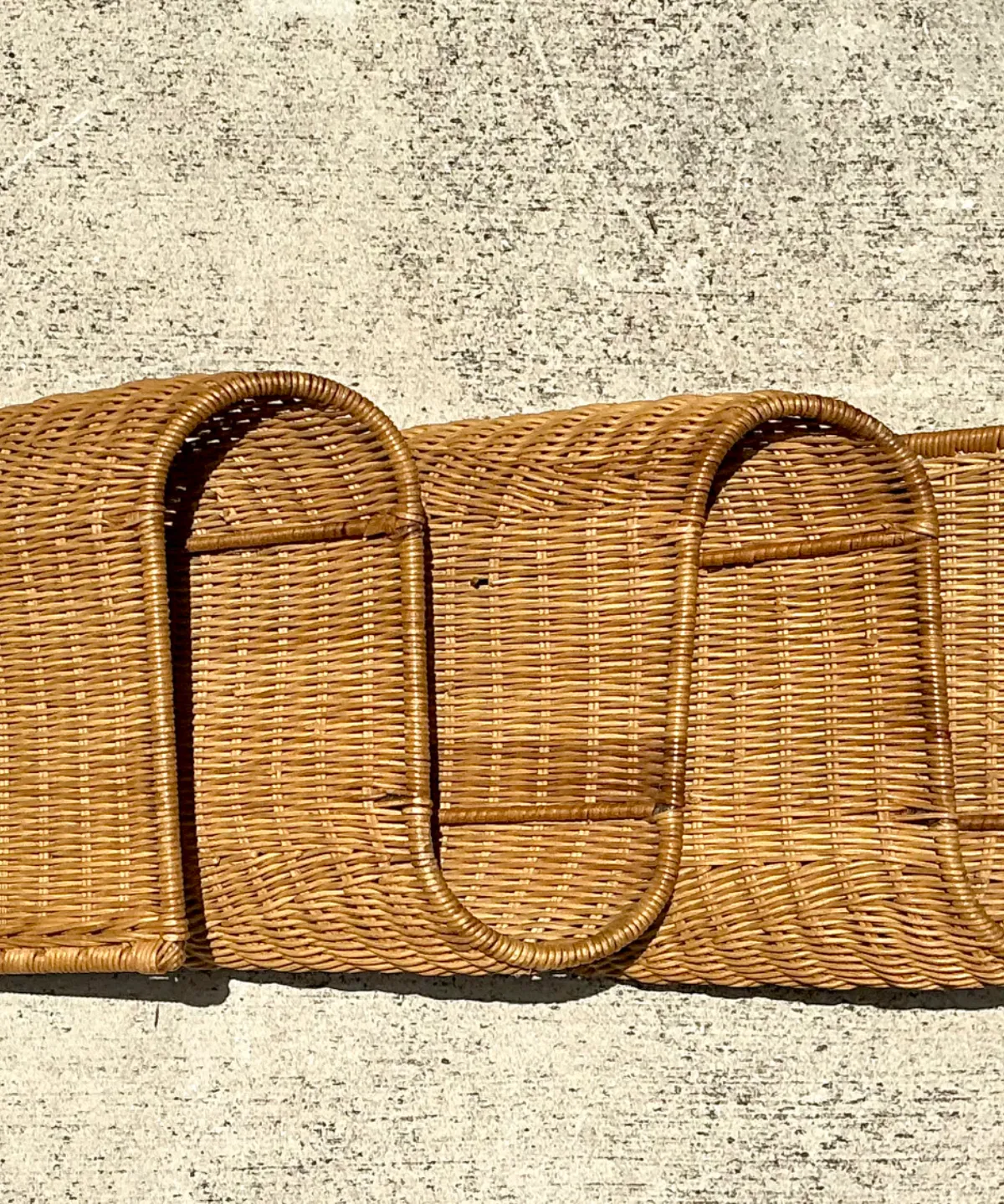 Vintage Woven Rattan Wall Sculpture — additional photo 6