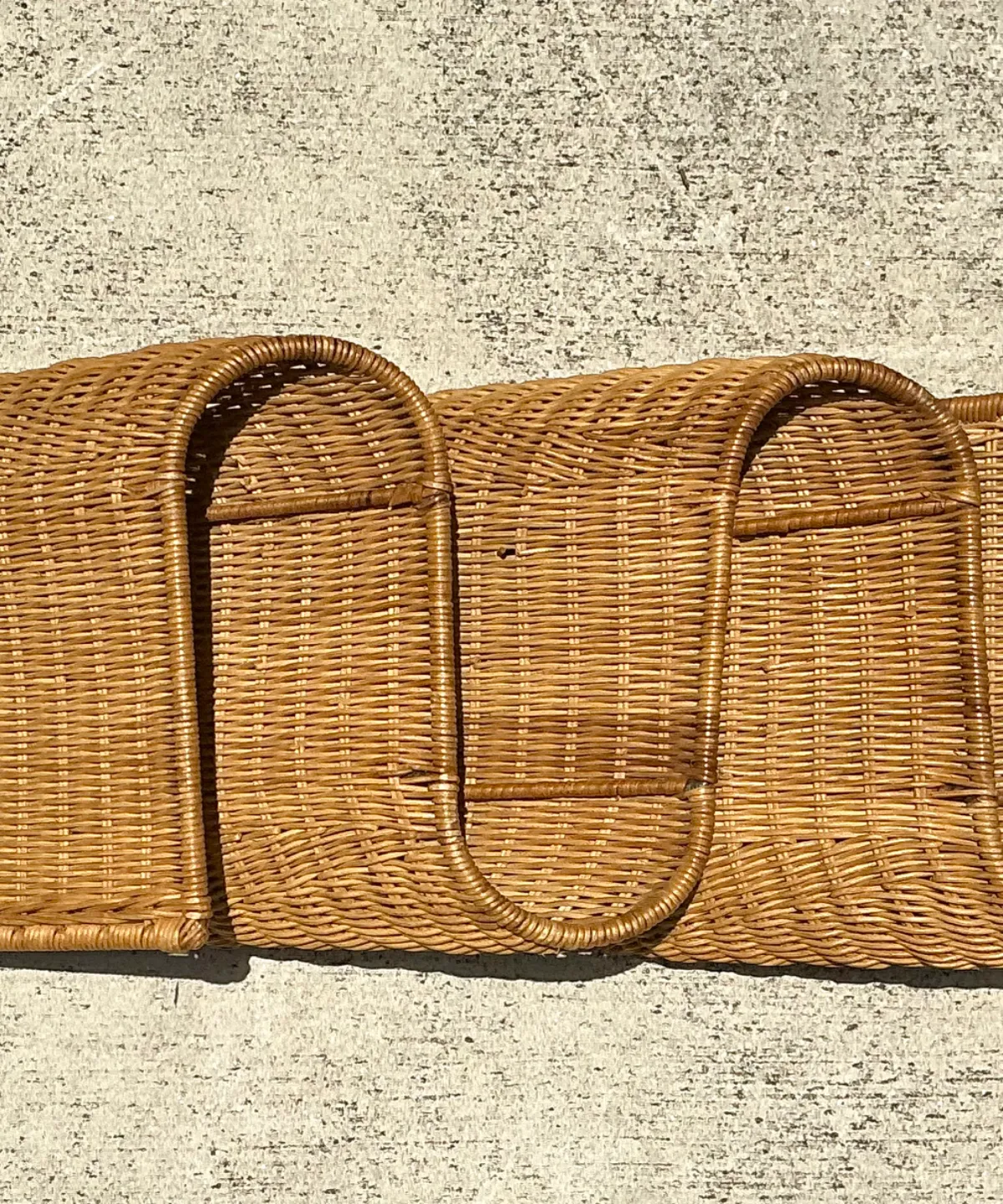 Vintage Woven Rattan Wall Sculpture — additional photo 4