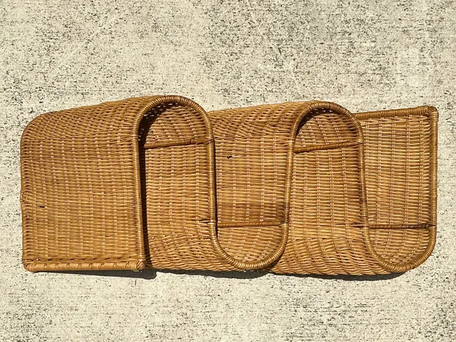 Vintage Woven Rattan Wall Sculpture — additional photo 4