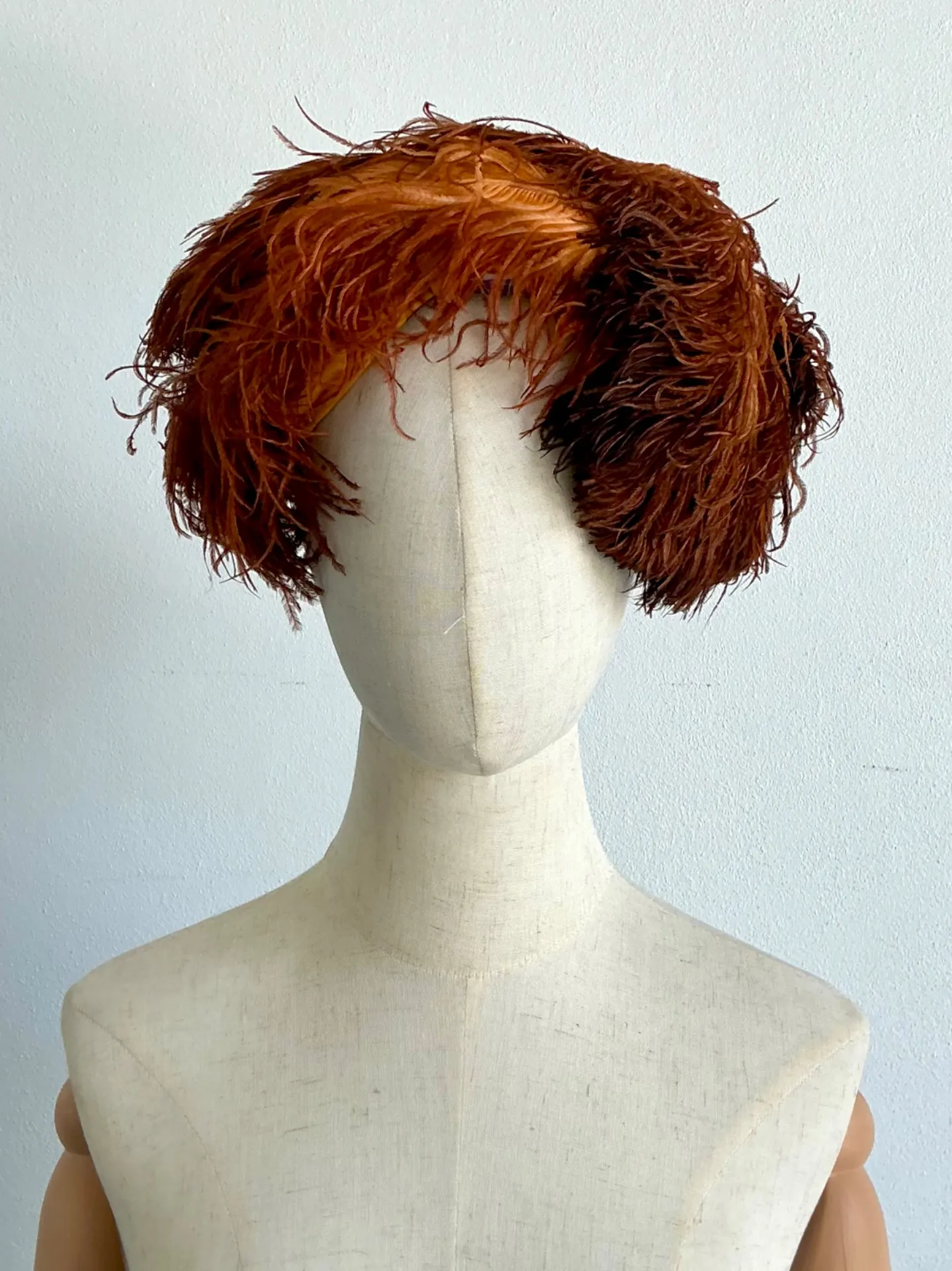 Vintage 1950s Ostrich Feather Hat — additional photo 8