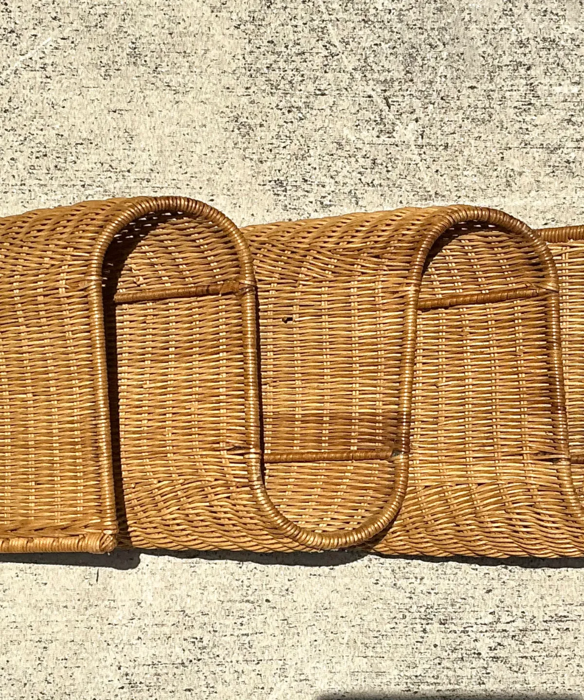 Vintage Woven Rattan Wall Sculpture — additional photo 2
